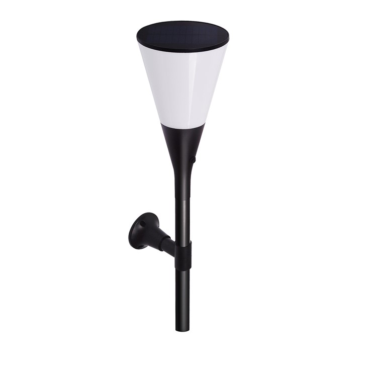 2Pcs/Set YY9605-5 LED Solar Torch Light Wineglass Flickering Flame LED Garden Light - Warm White-6