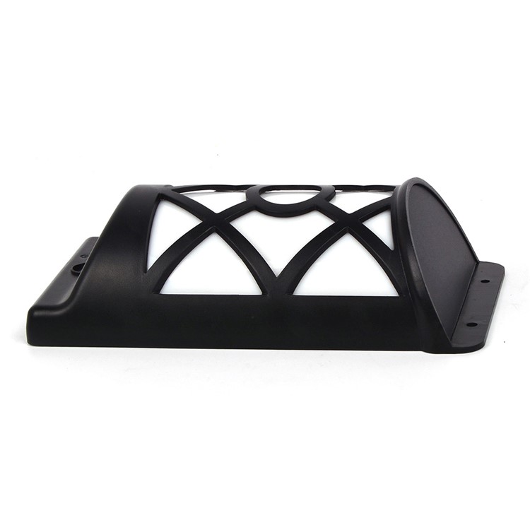 YY106 Grid Pattern Solar Powered Light Control LED Wall Light Outdoor Garden Lamp - Warm White-4