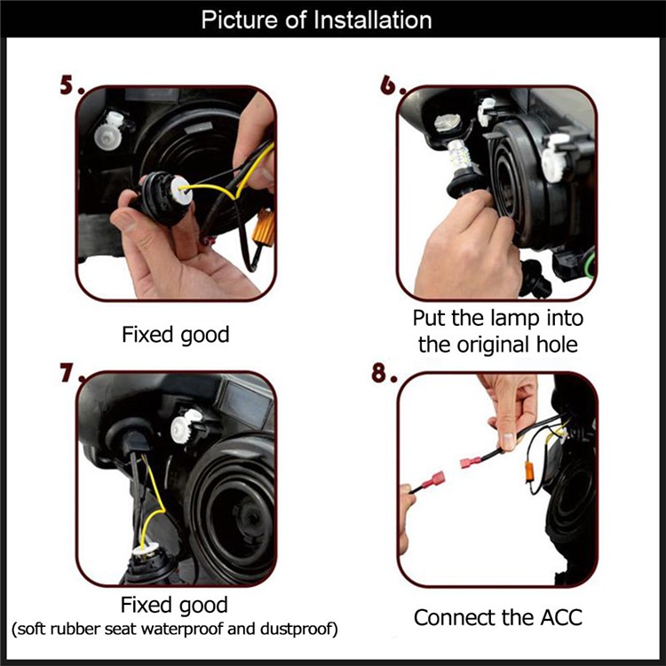 YOUOKLIGHT YK1526 2Pcs/Set 1156/BA15S Dual Color LED Turn Signal Light + Daytime Running Light-15