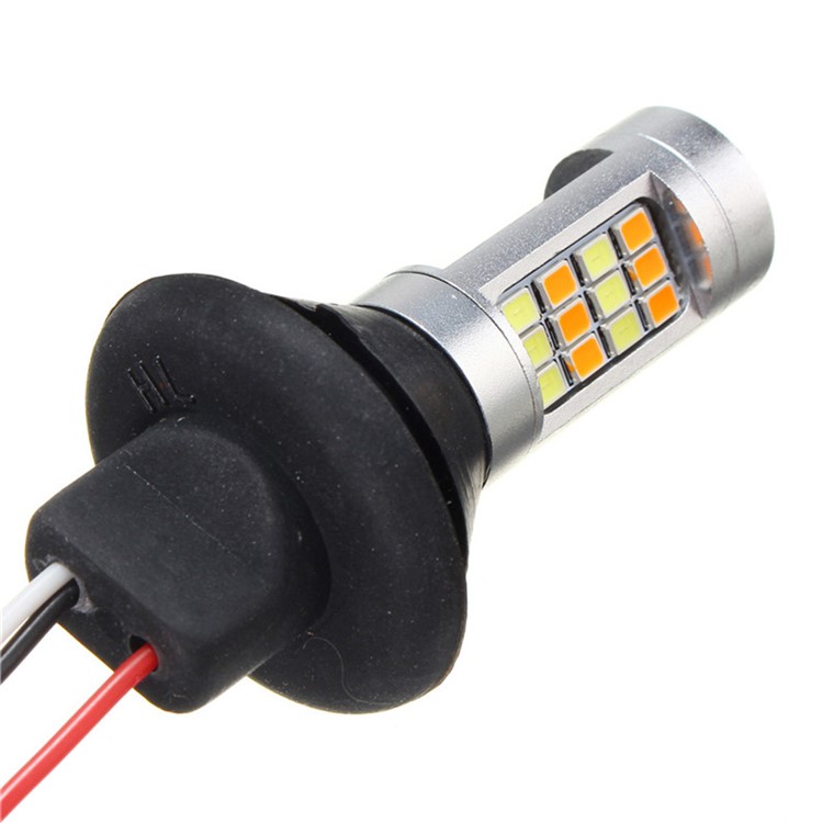 YOUOKLIGHT YK1526 2Pcs/Set 1156/BA15S Dual Color LED Turn Signal Light + Daytime Running Light-2