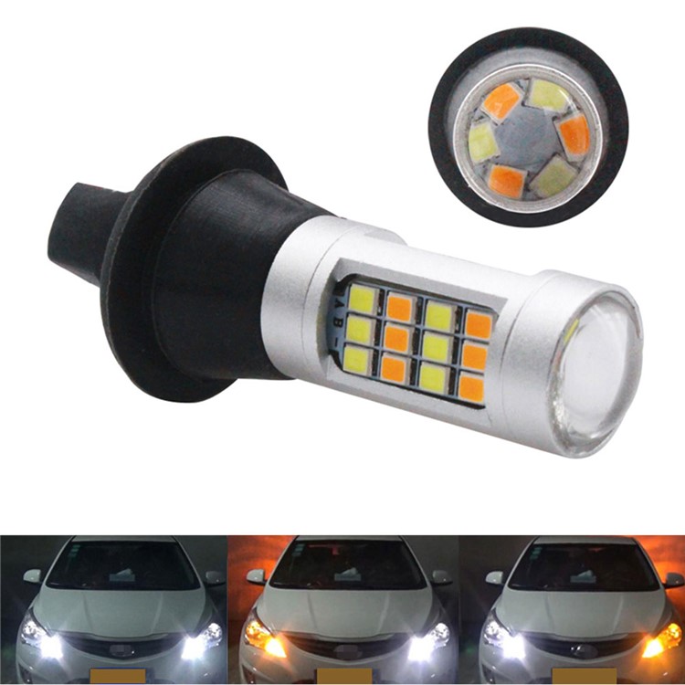 YOUOKLIGHT YK1526 2Pcs/Set 1156/BA15S Dual Color LED Turn Signal Light + Daytime Running Light-6