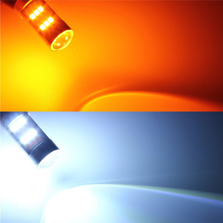 YOUOKLIGHT YK1526 2Pcs/Set 1156/BA15S Dual Color LED Turn Signal Light + Daytime Running Light-8