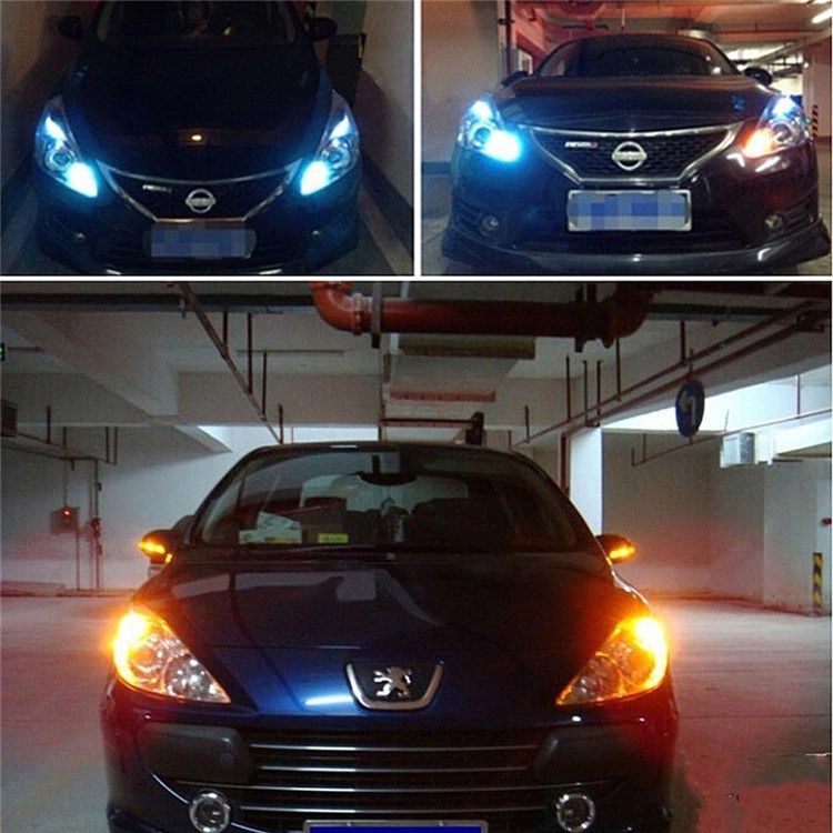 YOUOKLIGHT YK1526 2Pcs/Set 1156/BA15S Dual Color LED Turn Signal Light + Daytime Running Light-9