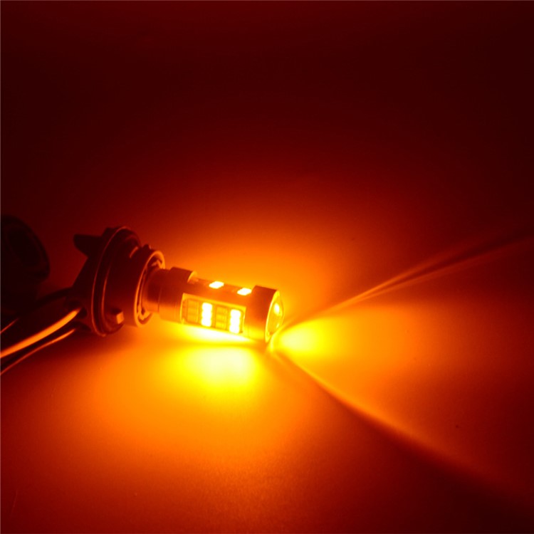 2PCS 5W DC12V 1157 White + Warm White Dual Color LEDs for Car Daytime Running Light and Turn Signal Light-8
