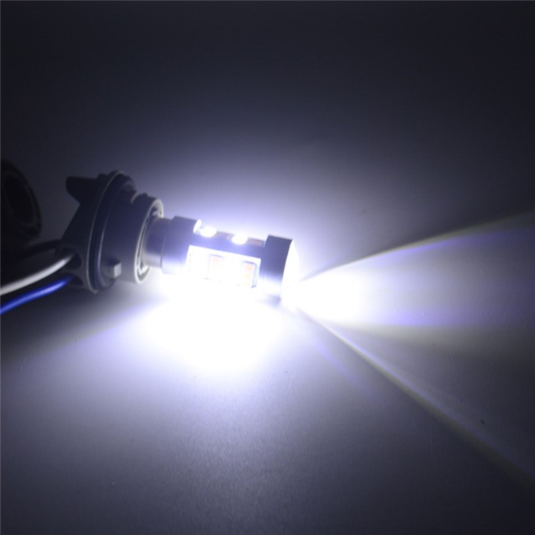 2PCS 5W DC12V 1157 White + Warm White Dual Color LEDs for Car Daytime Running Light and Turn Signal Light-9
