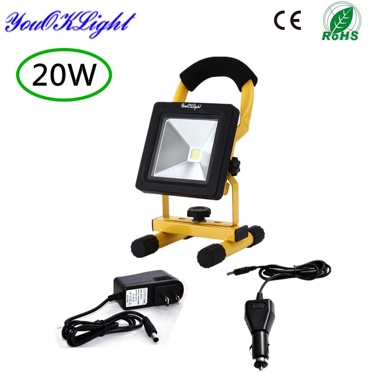 YOUOKLIGHT YK0952 IP65 20W 1700lm White LED Rechargeable Flood Light - US Plug-1