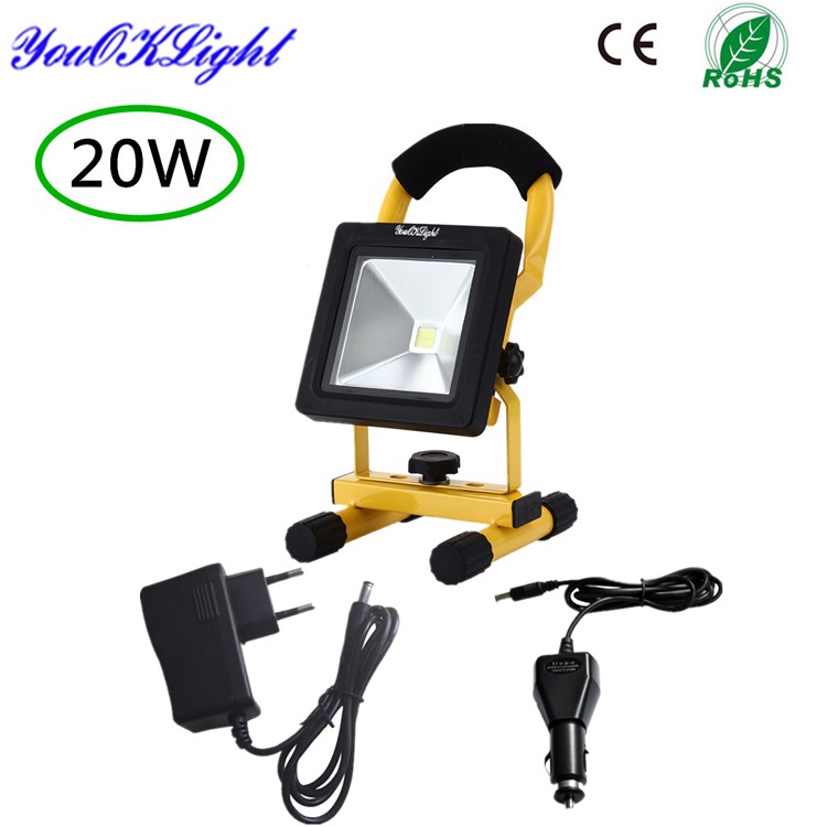 YOUOKLIGHT YK0952 Rechargeable White LED Flood Light IP65 Waterproof 20W 1700lm - EU Plug-1