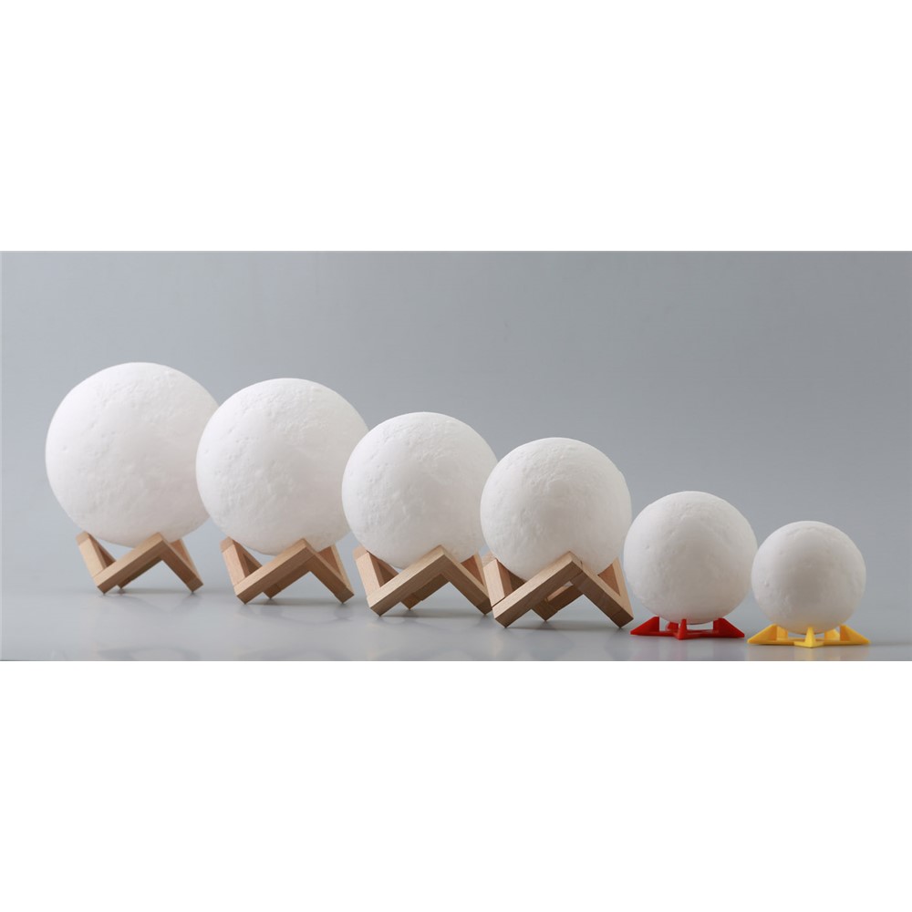 10cm Diameter Light LED 3D Printing Moon Lamp Touch Control Home Decorative Light - White-6