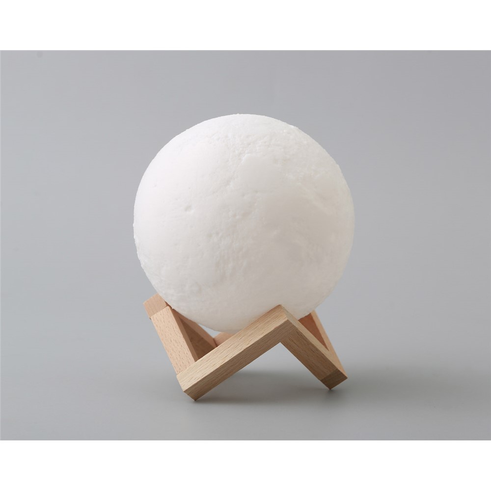 9cm Diameter Light LED 3D Printing Moon Lamp Touch Control Home Decorative Light - White-7