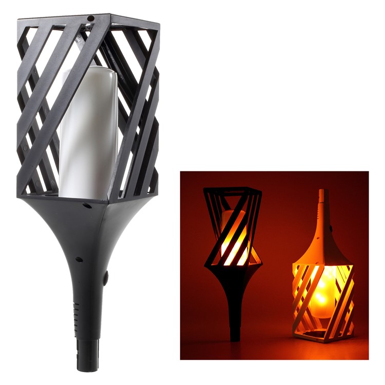 2pcs Set Solar Energy Shining Flame Light Garden Torch Lights 2pcs Set Solar Energy Shining Flame Light Garden Torch Lights Waterproof Sensing Path