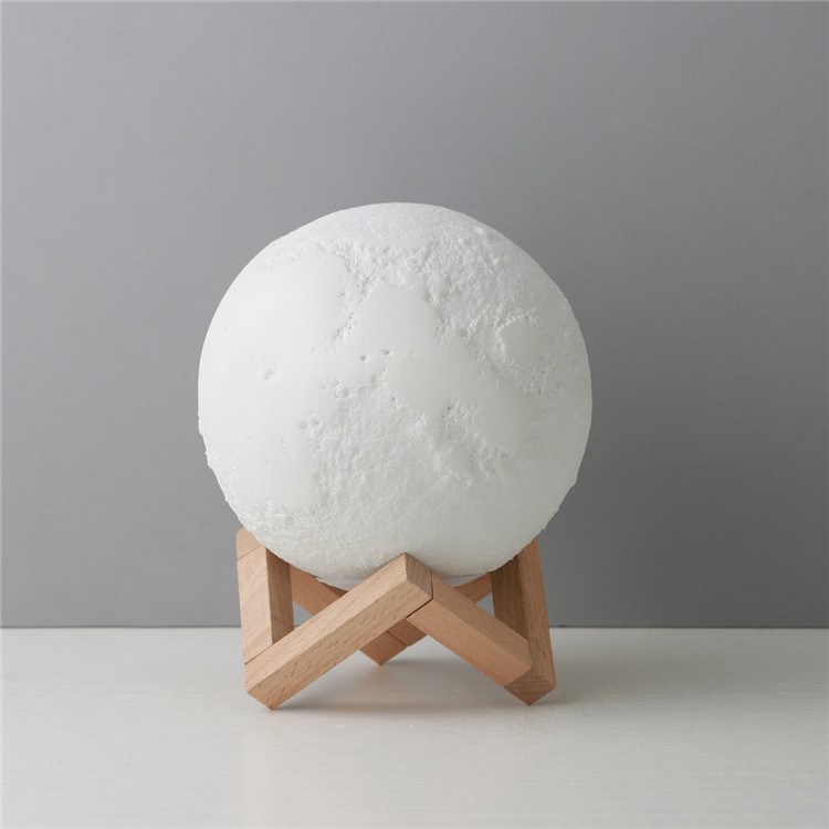 20cm Diameter Light LED 3D Printing Moon Lamp Touch Control Home Decorative Light - White-13