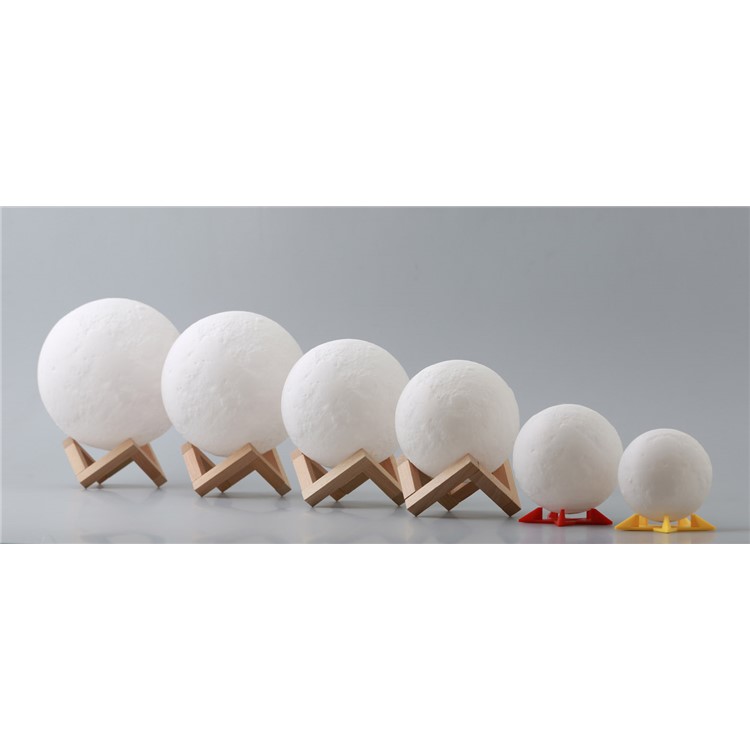 20cm Diameter Light LED 3D Printing Moon Lamp Touch Control Home Decorative Light - White-5