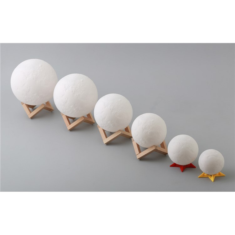 20cm Diameter Light LED 3D Printing Moon Lamp Touch Control Home Decorative Light - White-6