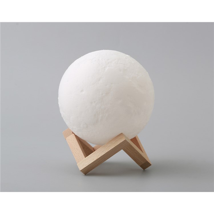 20cm Diameter Light LED 3D Printing Moon Lamp Touch Control Home Decorative Light - White-7