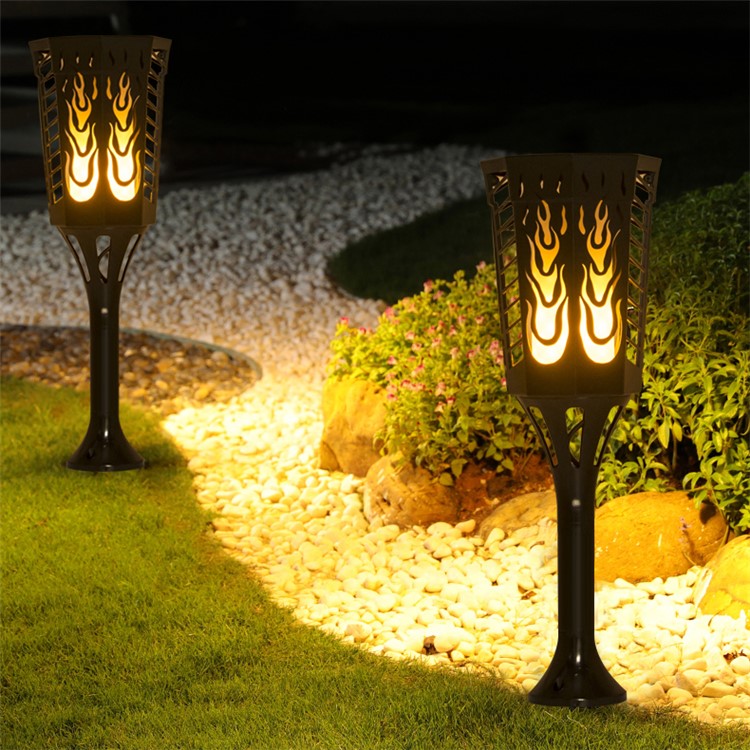 Flickering Flames Solar Torches Lights Outdoor Landscape Decoration Flickering Flames Solar Torches Lights Outdoor Landscape Decoration Lighting Dusk To Dawn Auto On Off