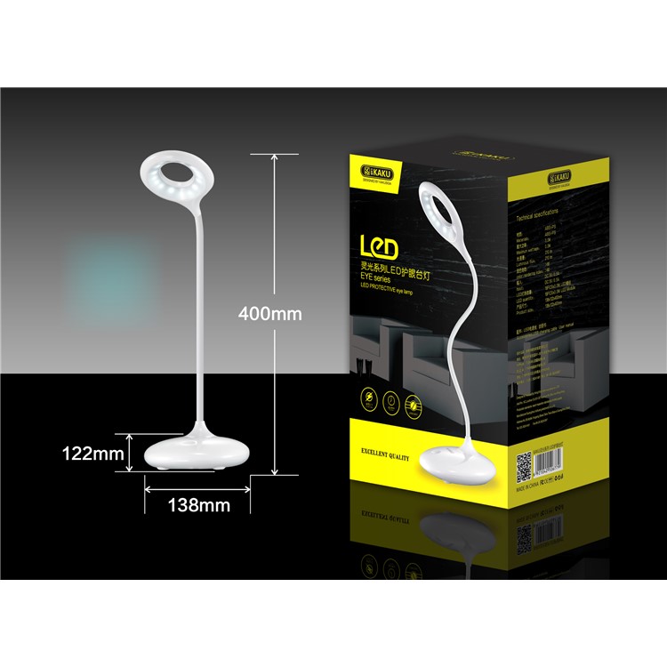 360-Degree Rotating Rechargeable Dimmable 16-LED USB Table Desk Lamp Light Touch Switch-7