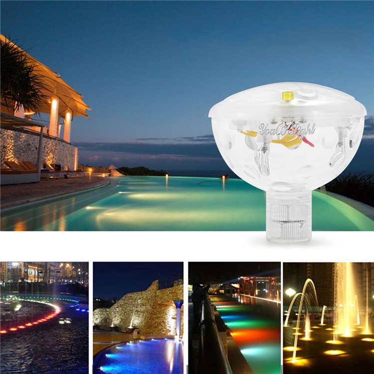 YK6224 RGB Swimming Pool Underwater Light Powered By 3xAAA Battery(Not Included)-7