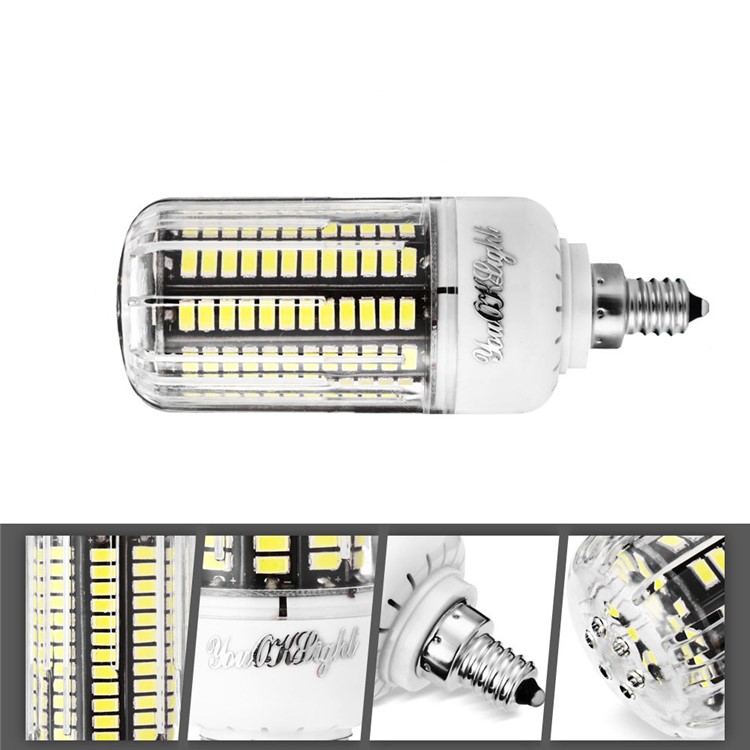 YouOKLight E27 AC110 12W LED Corn Bulb 5733-SMD Cold White Light - E27-4