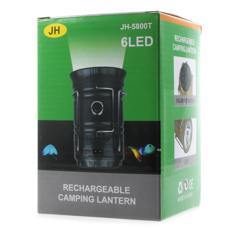 JH-5800T Portable Outdoor Solar Torch Light Stretchable LED Camping Lantern with Power Bank Function - US Plug-15