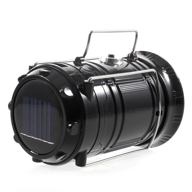 JH-5800T Portable Outdoor Solar Torch Light Stretchable LED Camping Lantern with Power Bank Function - US Plug-7