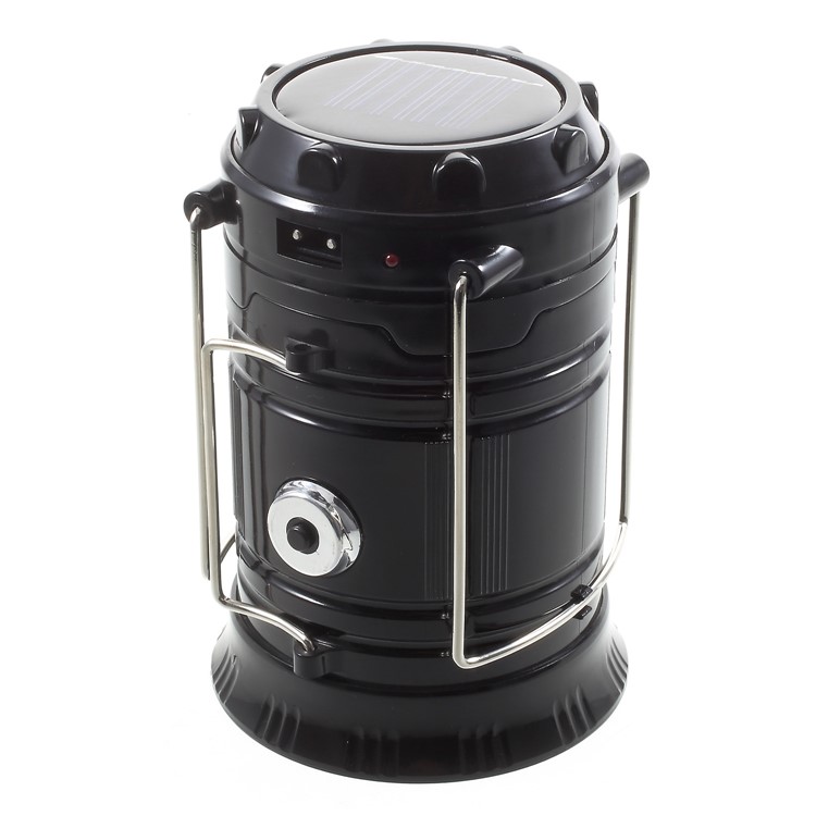 JH-5800T Portable Outdoor Solar Torch Light Stretchable LED Camping Lantern with Power Bank Function - US Plug-8