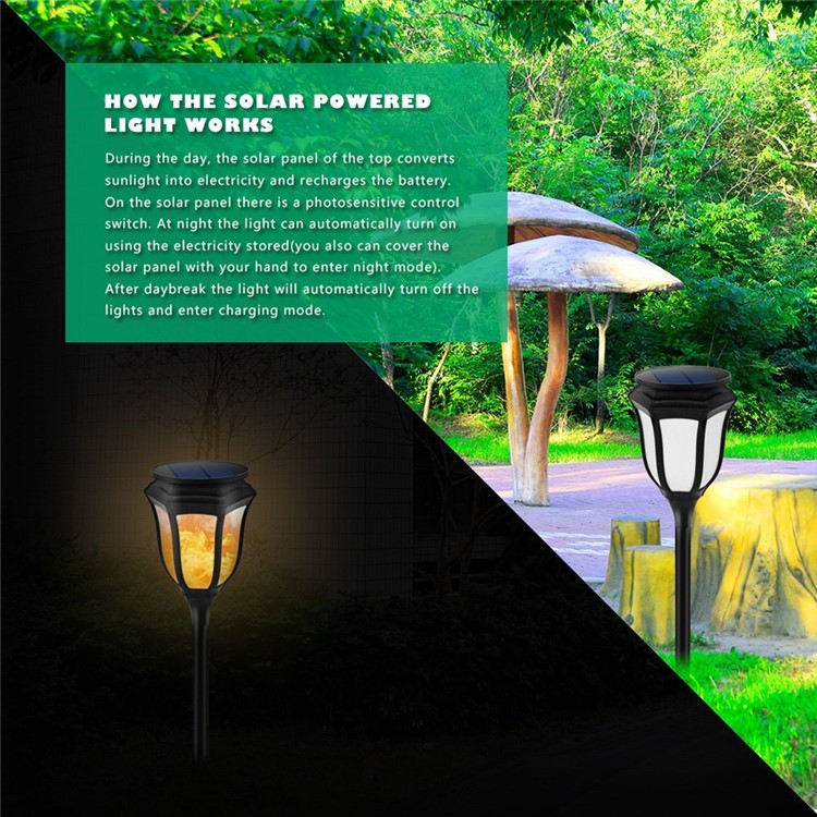 96-LED Hexagon Flame Lamp Creative Simulate Waterproof Landscape Light-4