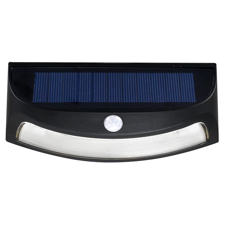 DS-3690 200LM 8 LEDs Solar Smiling Wall Light Outdoor Motion Sensor Solar Lamp - Black-1