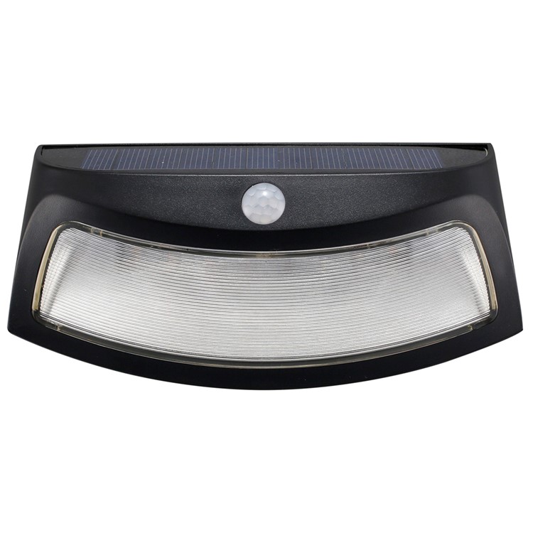 DS-3690 200LM 8 LEDs Solar Smiling Wall Light Outdoor Motion Sensor Solar Lamp - Black-4