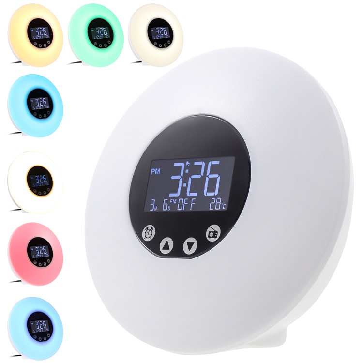 Multi-functional Dimmable Wireless Wake-up LED Light Alarm Clock with FM Radio-1