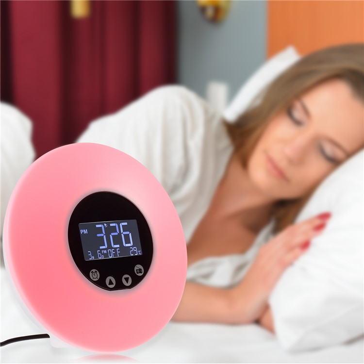 Multi-functional Dimmable Wireless Wake-up LED Light Alarm Clock with FM Radio-5