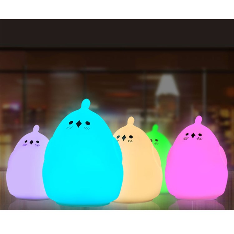 YOUOKLIGHT YK2303 Colorful Sound Control Silicone Chick LED Night Light-1