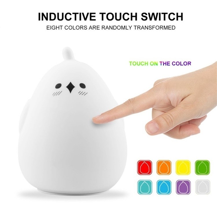 YOUOKLIGHT YK2303 Colorful Sound Control Silicone Chick LED Night Light-10