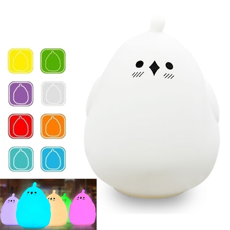 YOUOKLIGHT YK2303 Colorful Sound Control Silicone Chick LED Night Light-2