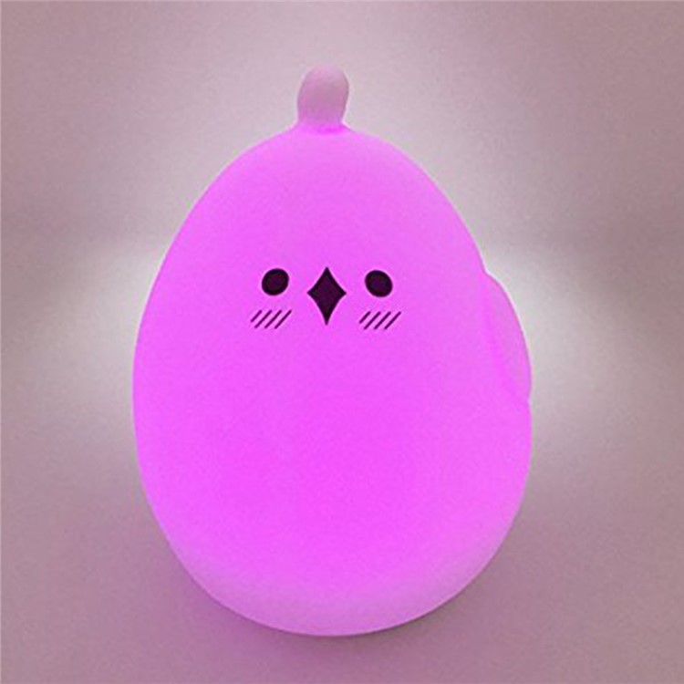 YOUOKLIGHT YK2303 Colorful Sound Control Silicone Chick LED Night Light-4