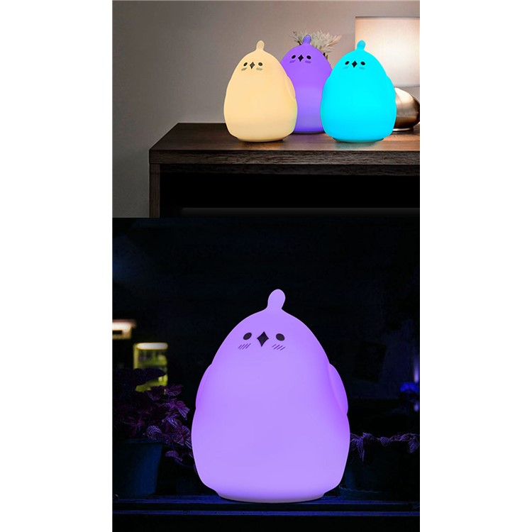 YOUOKLIGHT YK2303 Colorful Sound Control Silicone Chick LED Night Light-7