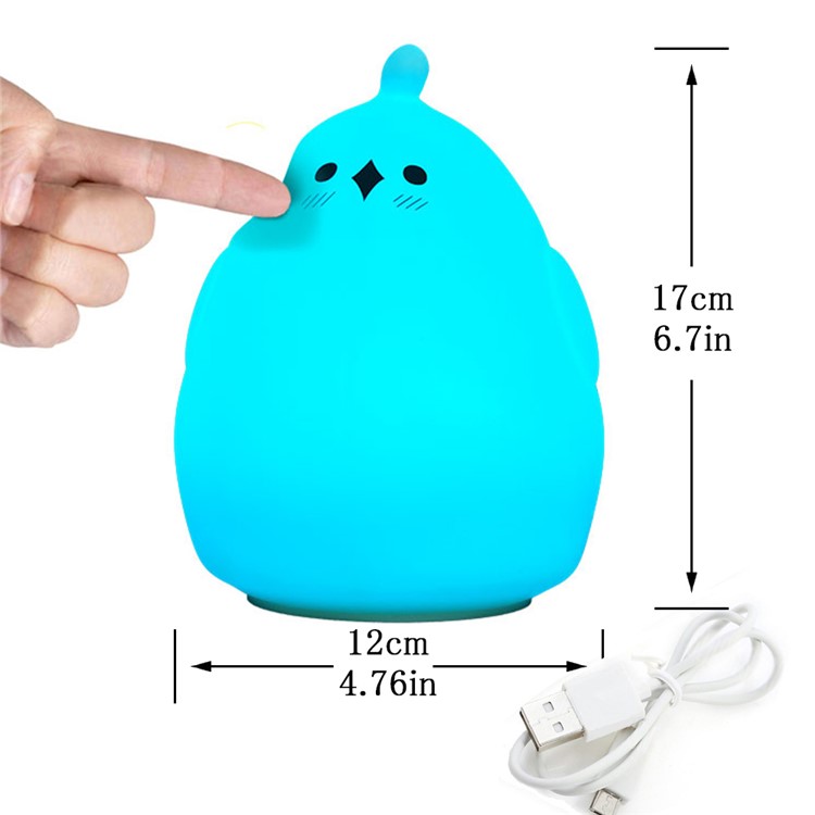 YOUOKLIGHT YK2303 Colorful Sound Control Silicone Chick LED Night Light-8