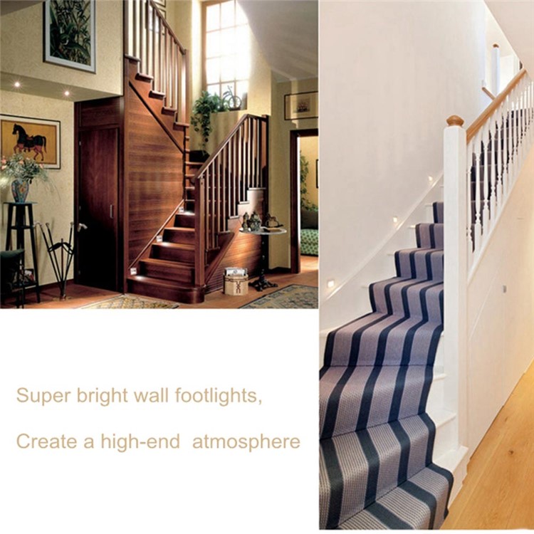 YOUOKLIGHT YK2306 LED Motion Sensor Footlight Wall Light Lamp for Stairs Step Corner - Warm White Light-10