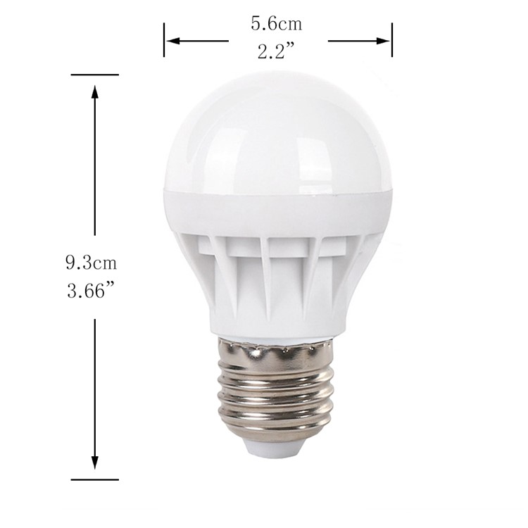 3Pcs/Set YOUOKLIGHT YK0067 E27 3W LED Light Bulbs AC 220V for Home Lighting - White Light-5