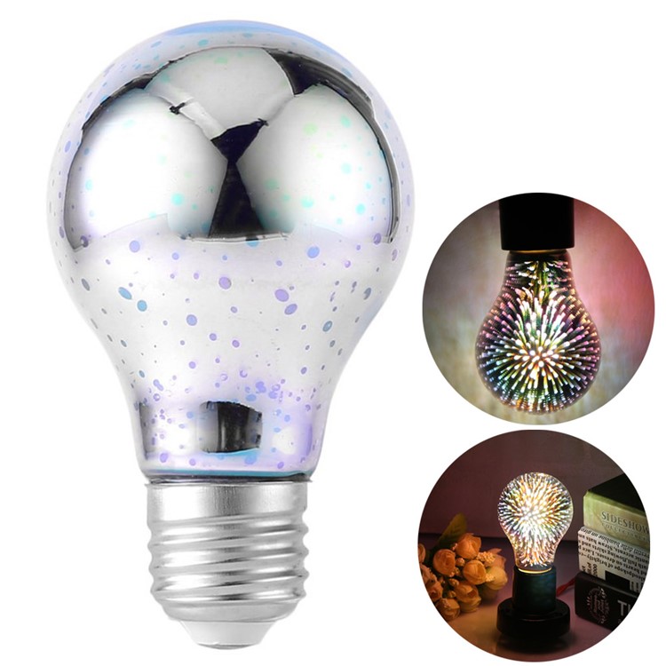 YOUOKLIGHT YK0854 A60 E27 Novelty 3D LED Fireworks Light Bulb Vintage Atmosphere Decorative Christmas Bulb Light-1