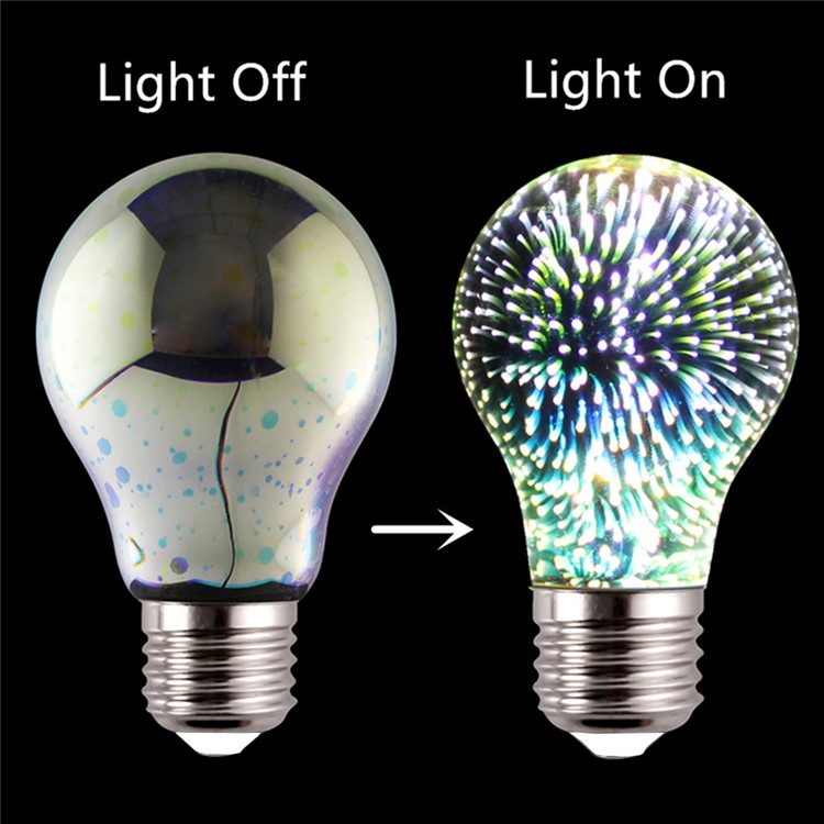 YOUOKLIGHT YK0854 A60 E27 Novelty 3D LED Fireworks Light Bulb Vintage Atmosphere Decorative Christmas Bulb Light-5