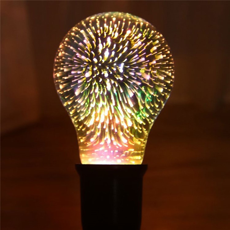 YOUOKLIGHT YK0854 A60 E27 Novelty 3D LED Fireworks Light Bulb Vintage Atmosphere Decorative Christmas Bulb Light-7