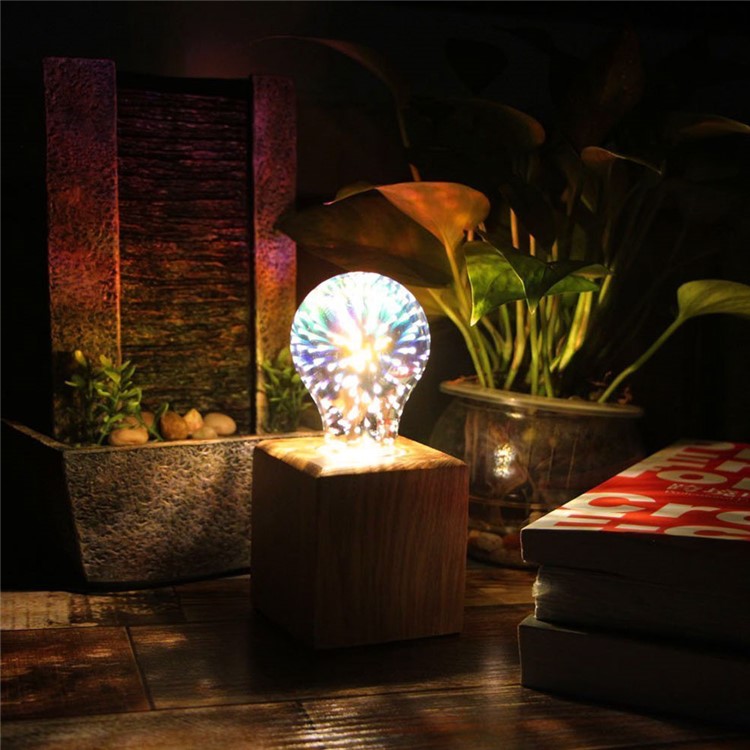 YOUOKLIGHT YK0854 A60 E27 Novelty 3D LED Fireworks Light Bulb Vintage Atmosphere Decorative Christmas Bulb Light-8