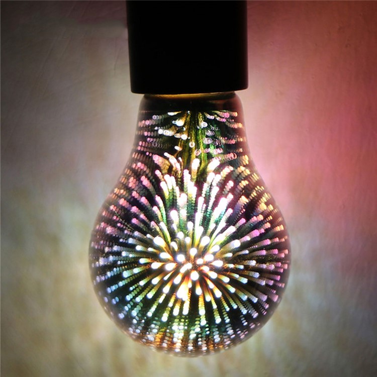 YOUOKLIGHT YK0854 A60 E27 Novelty 3D LED Fireworks Light Bulb Vintage Atmosphere Decorative Christmas Bulb Light-9