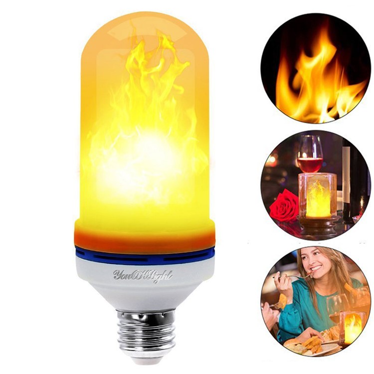 YOUOKLIGHT YK1209 E27/E26 SMD 2835 99-LED Corn Flame Light Bulb-1