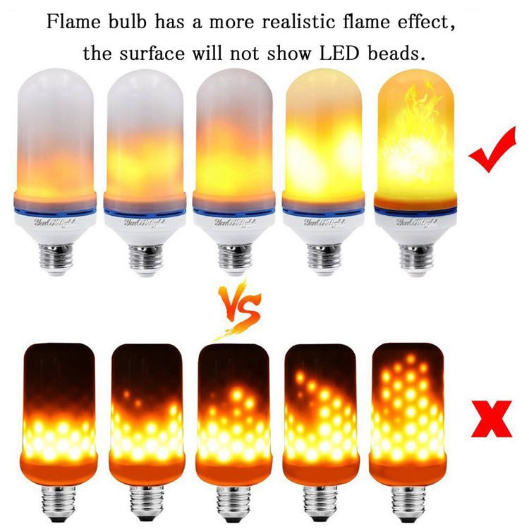 YOUOKLIGHT YK1209 E27/E26 SMD 2835 99-LED Corn Flame Light Bulb-5