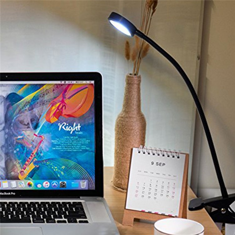 YOUOKLIGHT YK2310 3W Goose Neck Clip-on Desk LED Lamp - US Plug-11