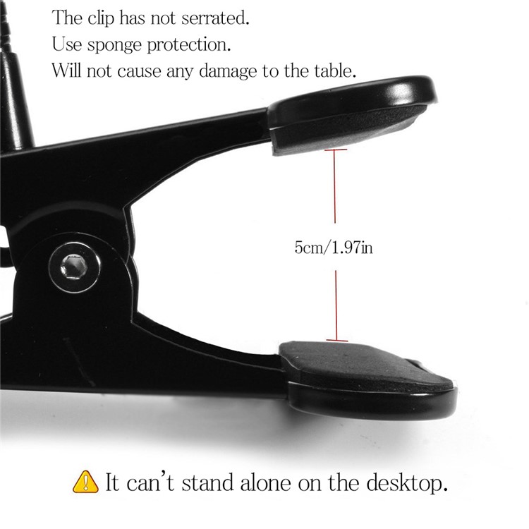 YOUOKLIGHT YK2310 3W Goose Neck Clip-on Desk LED Lamp - US Plug-5