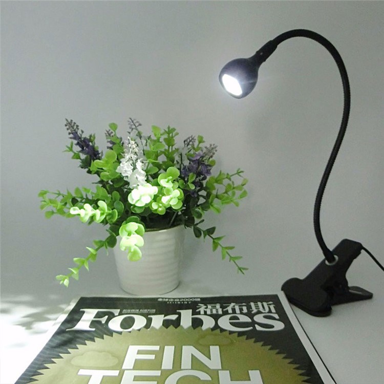 YOUOKLIGHT YK2309 1W Clip-on Desk LED Lamp Flexible Goose Neck LED Light - US Plug-15