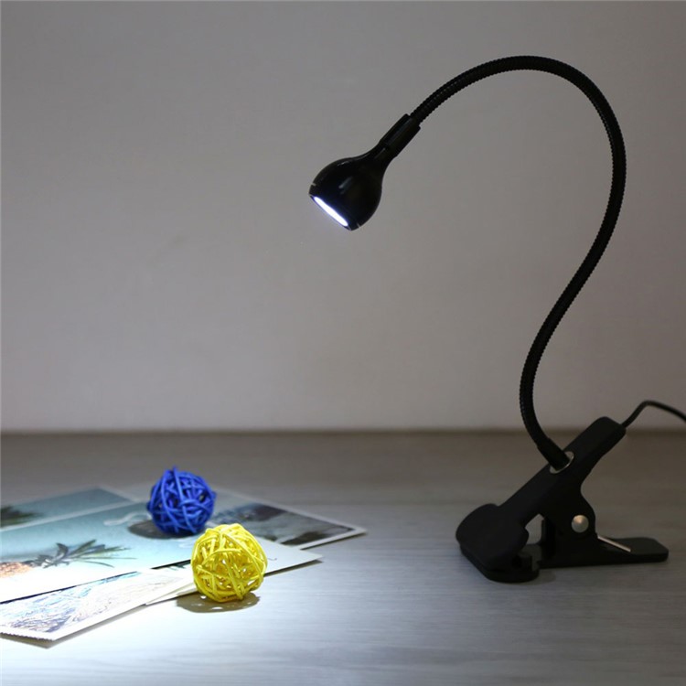 YOUOKLIGHT YK2309 1W Clip-on Desk LED Lamp Flexible Goose Neck LED Light - US Plug-16