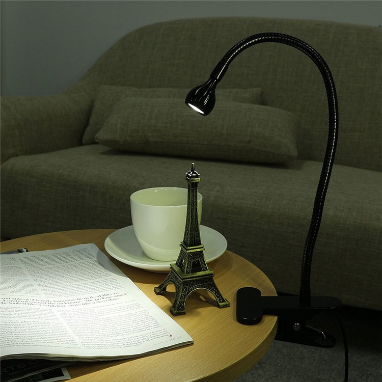 YOUOKLIGHT YK2309 1W Clip-on Desk LED Lamp Flexible Goose Neck LED Light - US Plug-17